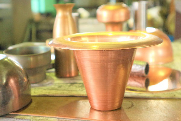 銅の花瓶 花器 フラワーベース  江口へら絞り製作所 Natural vase